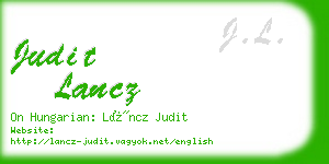 judit lancz business card